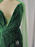 2023 summer Woman V-neck The Emerald Forest Evening Dress Ball Gown Dress Party&Prom Dress