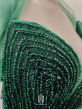 2023 summer Woman V-neck The Emerald Forest Evening Dress Ball Gown Dress Party&Prom Dress