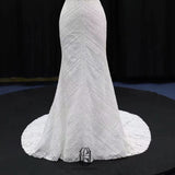 Rice White V-Neck French Wedding Dress selina202252385