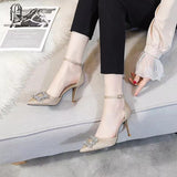 Gold Silver High Heel Crystal Shoes selina202252082