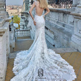 Lace V-Neck French Wedding Dress selina2022531114