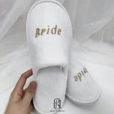 Sparkle and Bash White Wedding Slippers for Bridal Party For Bride selina2022080402
