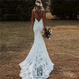 women's elegant braces V-Neck backless wedding dress for bride party prom dress selina20227211