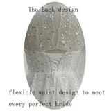 2022 Lace Wedding Dress Long Puff Sleeves Round-neck selina202206243