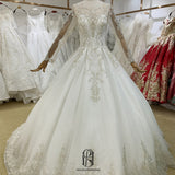 New Wedding Dress Lace Long Sleeves Round-neck selina202206239