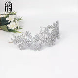 Elegant Crystal Glass Flower Bride Tiara selina202241809