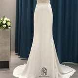 Elegant V-Neck French Wedding Dress selina202252386