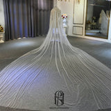 2022 Luxury Long Train Lace Wedding Veil Long Bridal Veil selina2022531124