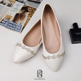 white loafer shoes& flat shoes comfortable wedding shoes selina202271110