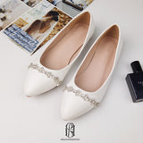 white loafer shoes& flat shoes comfortable wedding shoes selina202271110