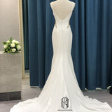 Elegant V-Neck French Wedding Dress boho prom dress selina202252387