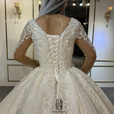 2022 Elegant Bridal Lace Wedding Dress Long Sleeves V-neck selina2022062318