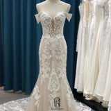 High Quality Mermaid Wedding Dress Sleevesless Lace selina202206241