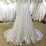 2022 High Quality Wedding Dress Long Sleeves Round-neck selina202206242