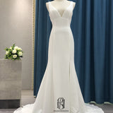 2022 Satin Rice White French Wedding Dress selina202252492