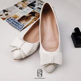 comfortable concise white rosette women‘ shoes flat shoes wedding shoes loafer shoes selina20227122