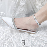 Crystal Straps Pointed Flat Wedding Shoes selina202206092