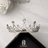 silver Rhinestone high quality alloy for bride wedding tiara crown selina20227113