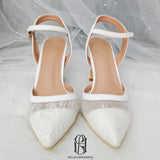 chunky high heel bridal shoes Wedding Shoes Party shoes selina2022090612