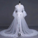 Long Sleeves Wedding Robe For Bride and Bridemaid 2022082901